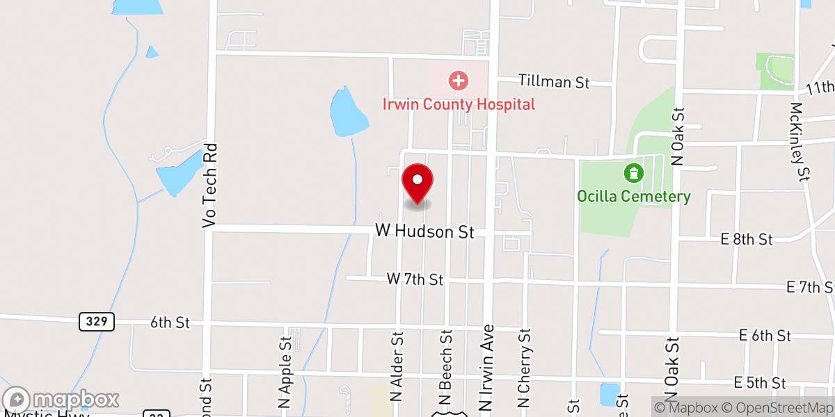 Map showing location of PruittHealth - Ocilla