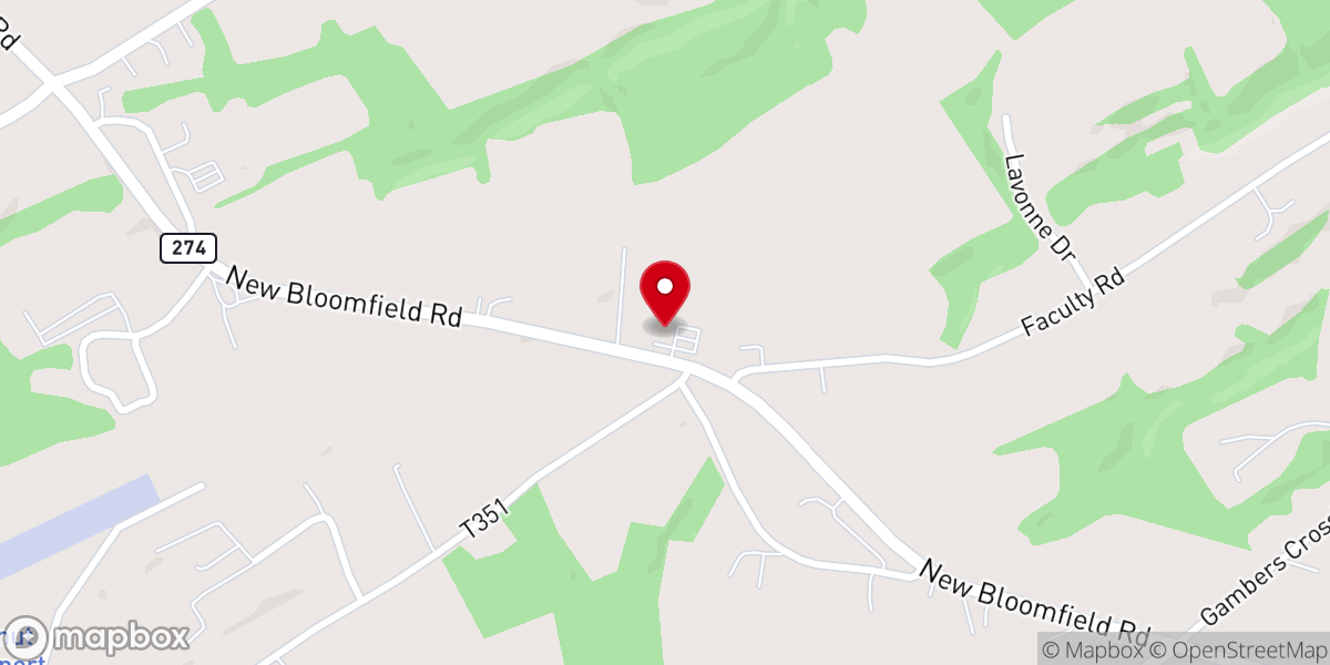 Map showing location of Abundant Harvest Church