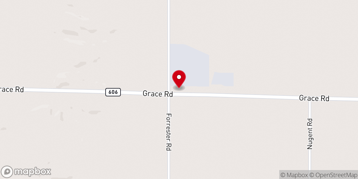 Map showing location of Grace Christian Church
