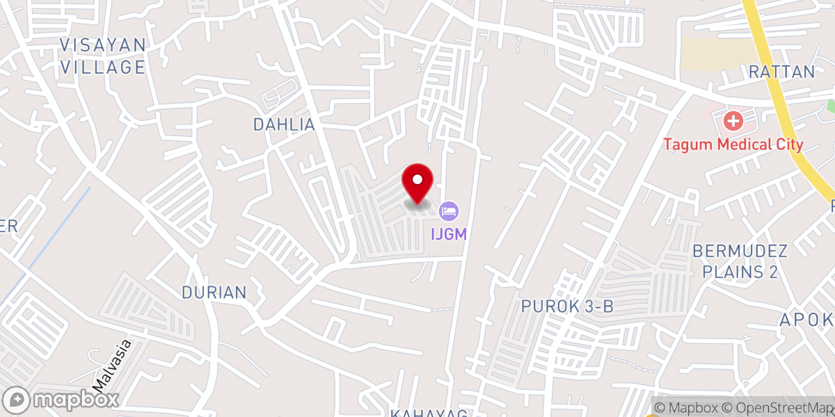 Map showing location of Grace Baptist Mission Tagum City