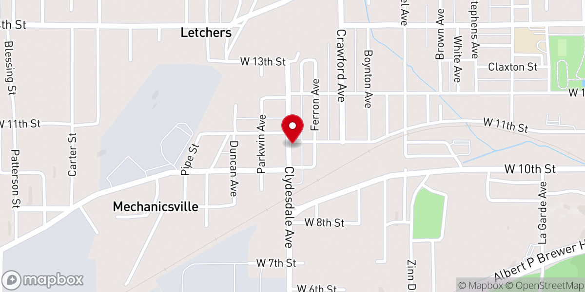 Map showing location of 1021 clydesdale