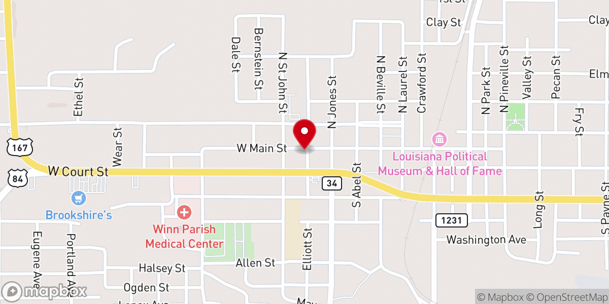 Map showing location of Winn Parish Emergency Prprdns