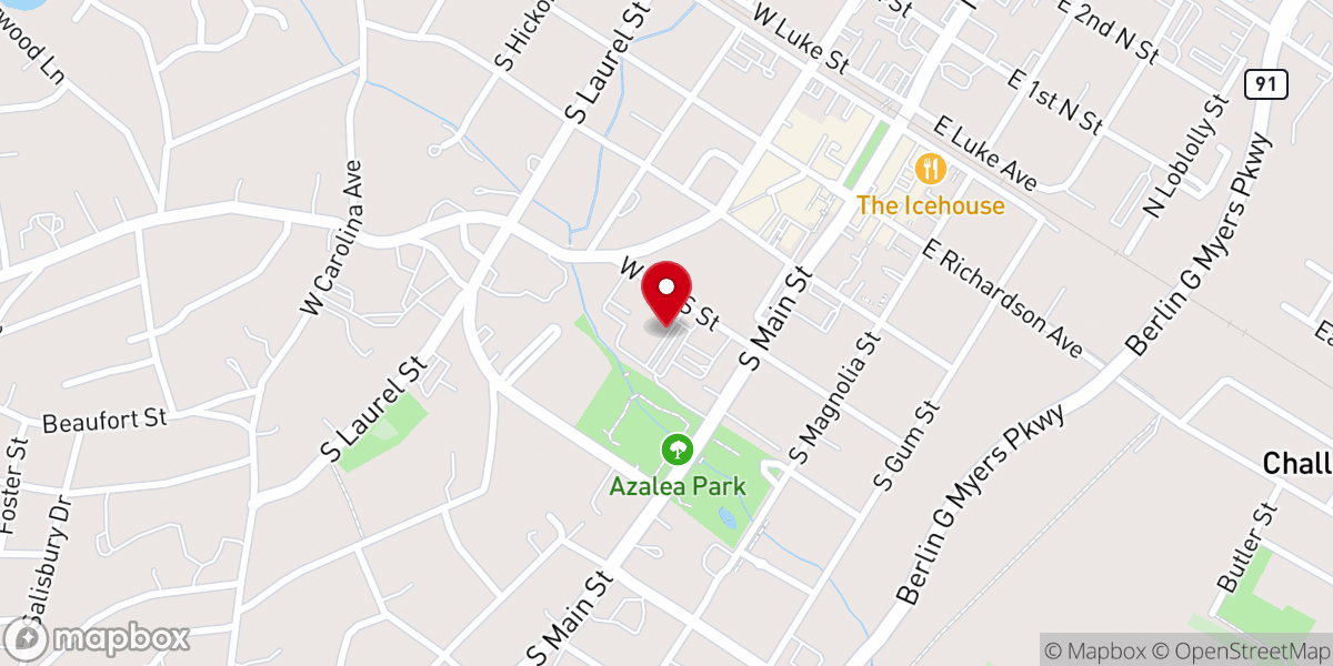 Map showing location of Bethany United Methodist Church