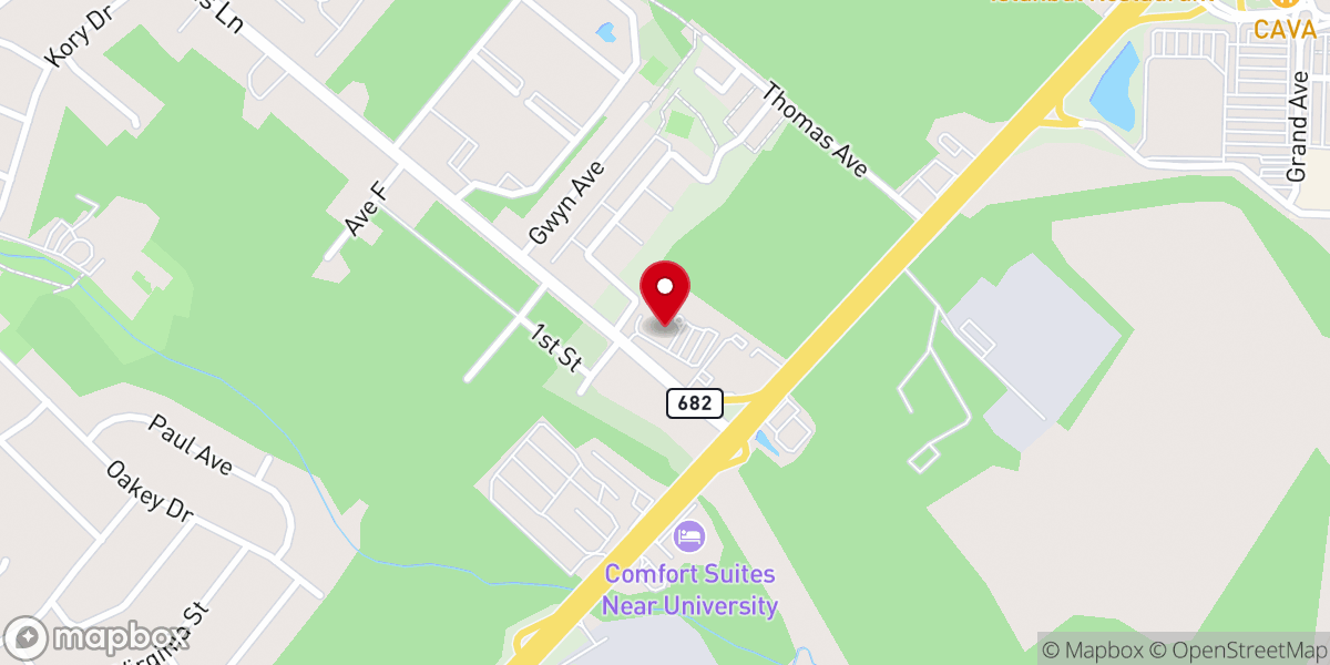 Map showing location of Congregation B'nai Tikvah