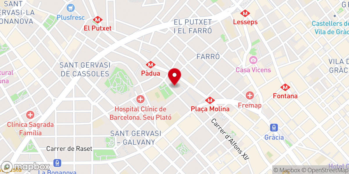 Map showing location of Comunidad Evangélica Alemana