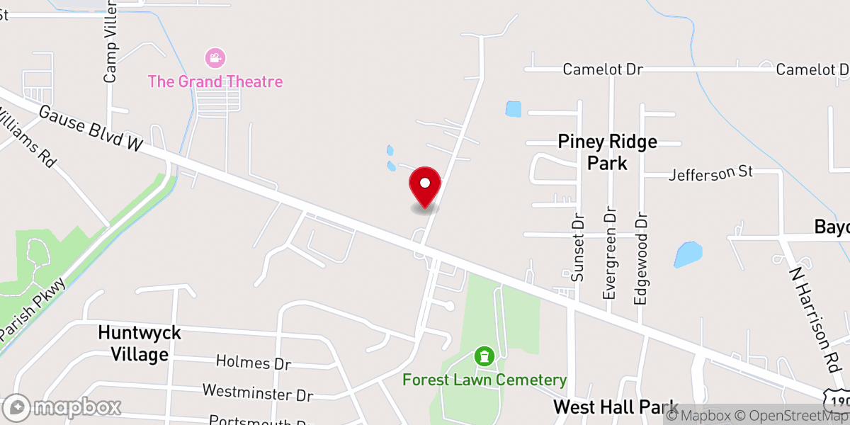 Map showing location of Community Baptist Church