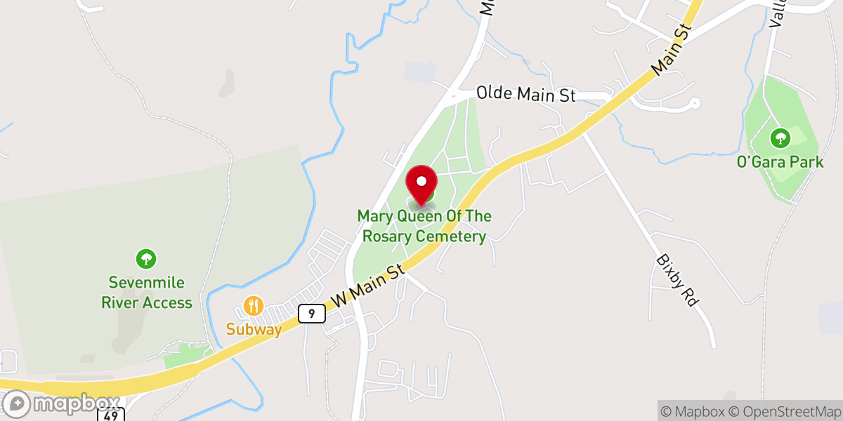 Map showing location of Mary Queen Of The Rosary