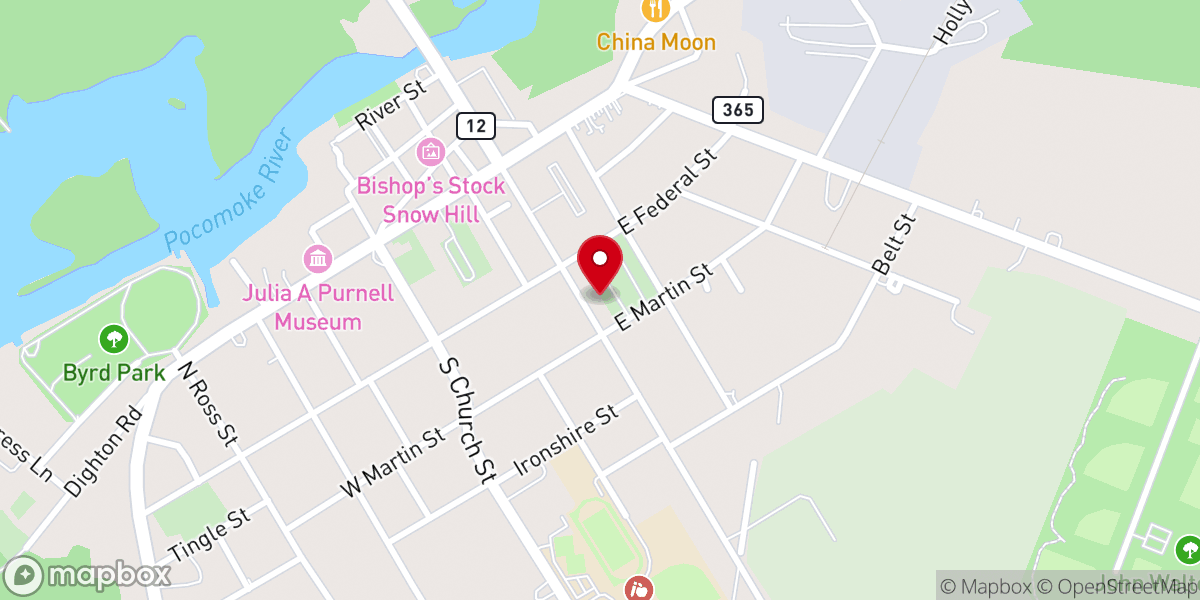 Map showing location of Eagle Apostolic Church