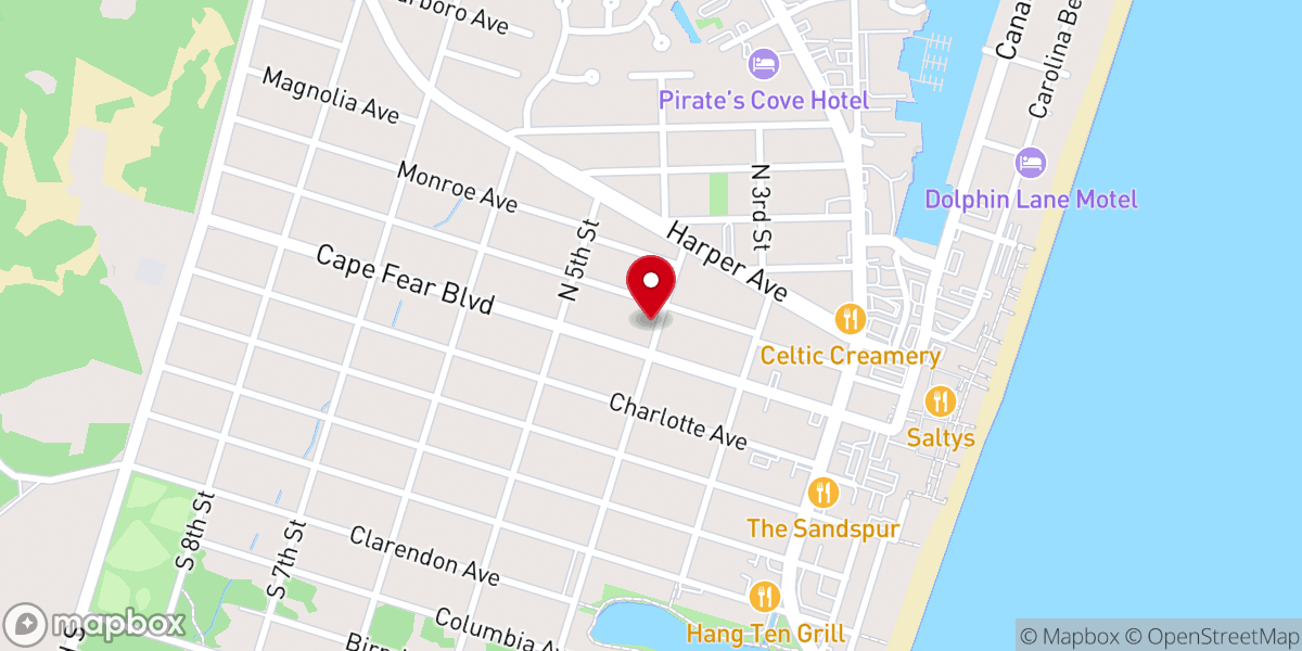 Map showing location of Beach Community Church