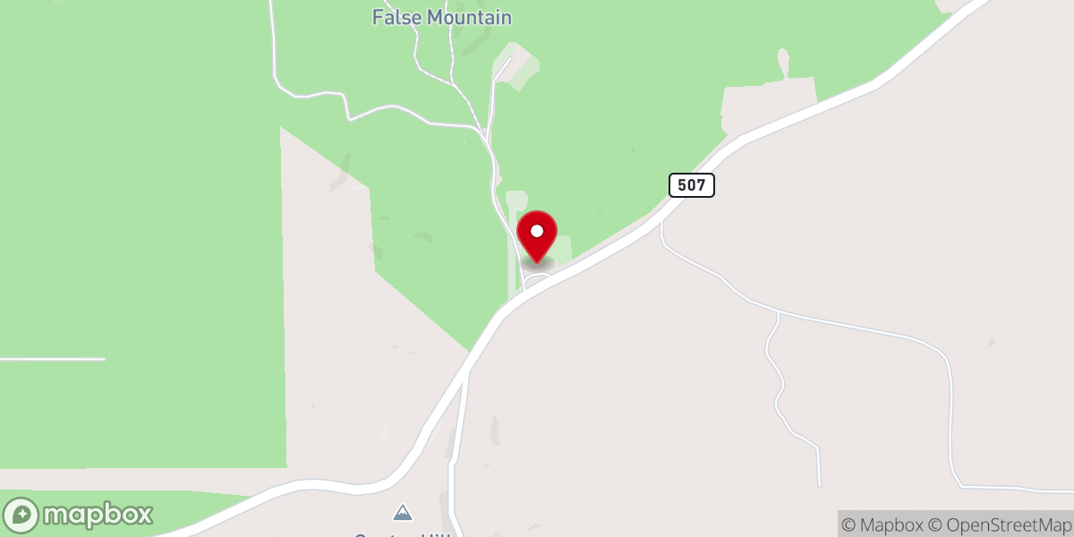 Map showing location of Mt. Zion Presbyterian Church
