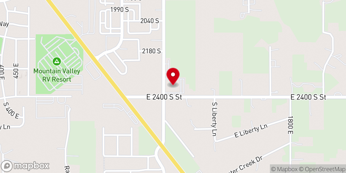 Map showing location of Heber East Stake Center