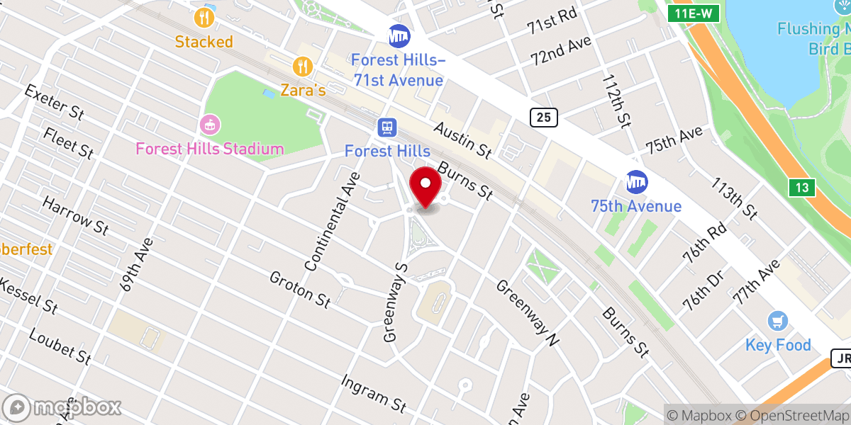 Map showing location of Grace Baptist Church of Queens