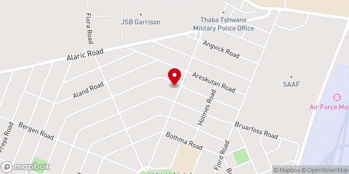 Map showing location of Pentecostal Holiness Church Mount Olive Valhalla Pretoria South Africa