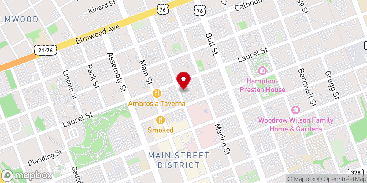 Map showing location of Ladson Presbyterian Church