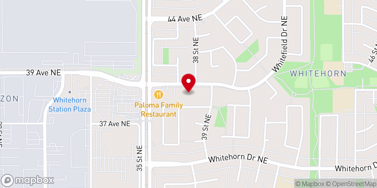 Map showing location of Northeast Bible Church