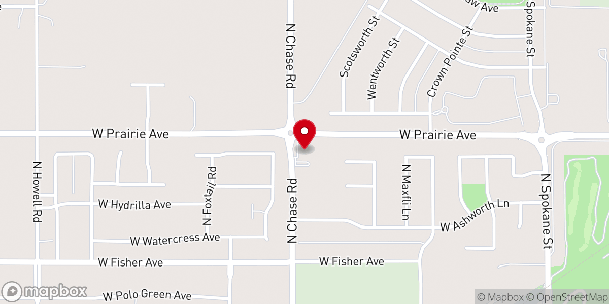 Map showing location of Mountain View Bible Church