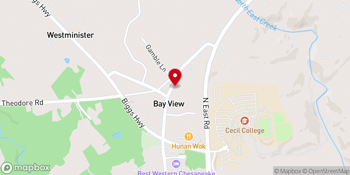 Map showing location of Harvest Pentecostal Church