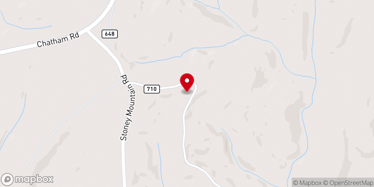 Map showing location of Granbery Church