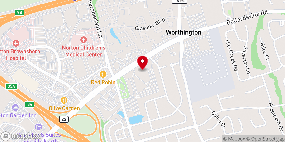 Map showing location of Northeast Christian Church