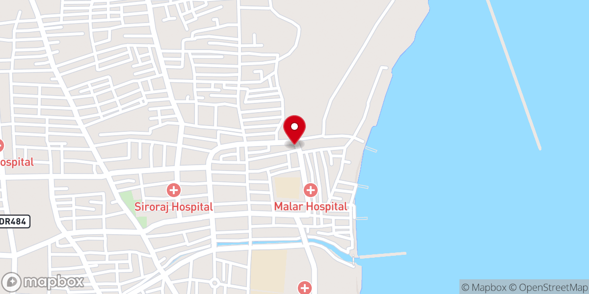 Map showing location of The Pentecostal Mission Thereshpuram