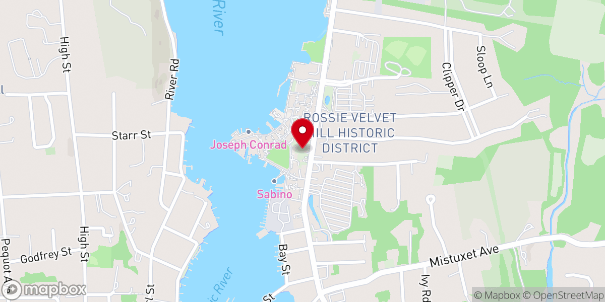 Map showing location of Mystic Seaport Museum