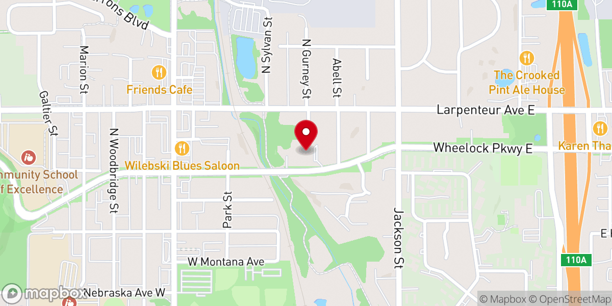 Map showing location of Wheelock Parkway United Methodist