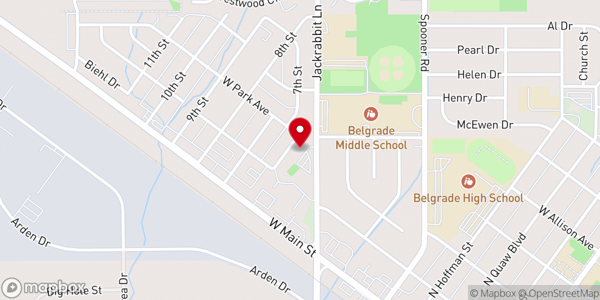 Map showing location of Peace Lutheran Church