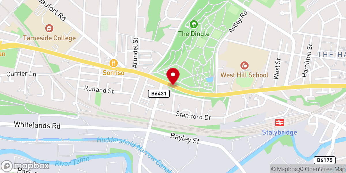 Map showing location of Bethel Pentecostal Church Manchester