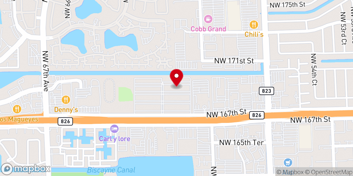 Map showing location of Panorama Christian Center