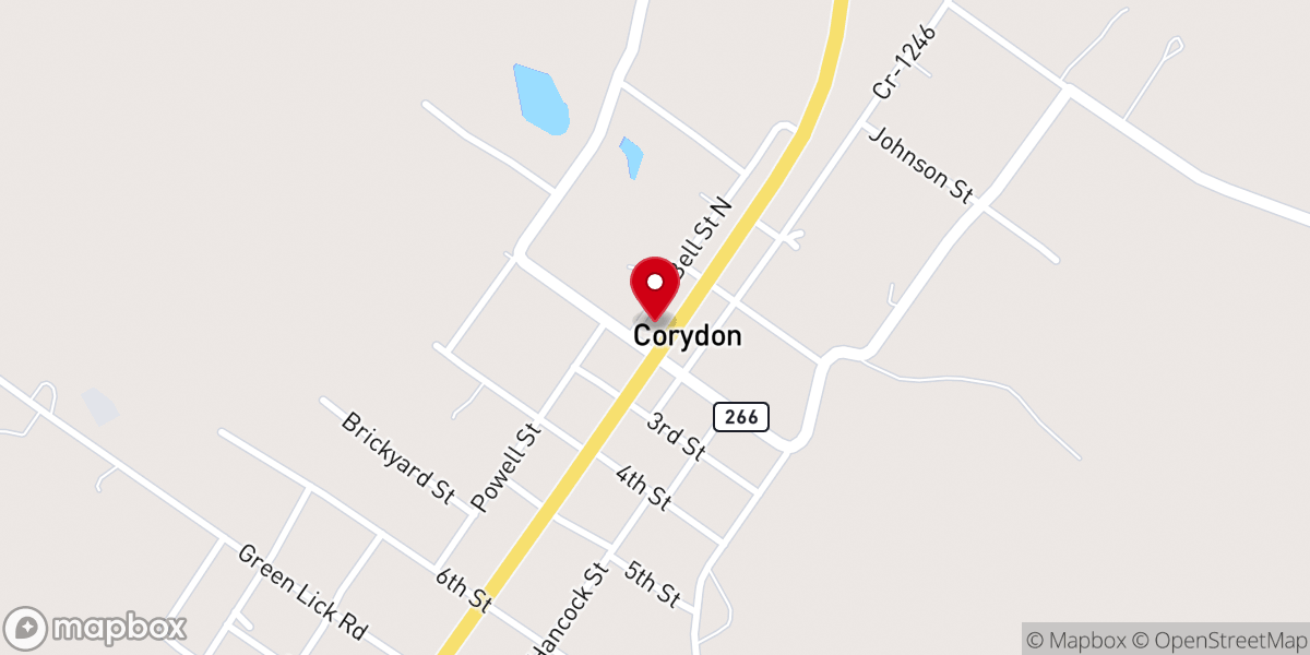 Map showing location of Faithway Baptist Church