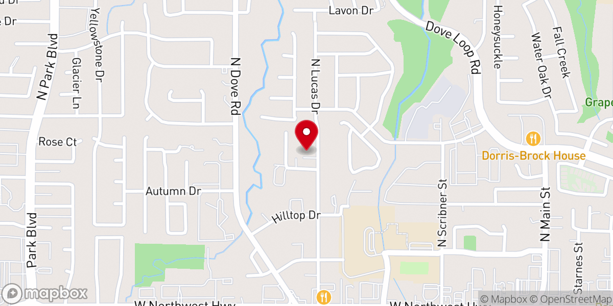 Map showing location of Church of Christ in Grapevine