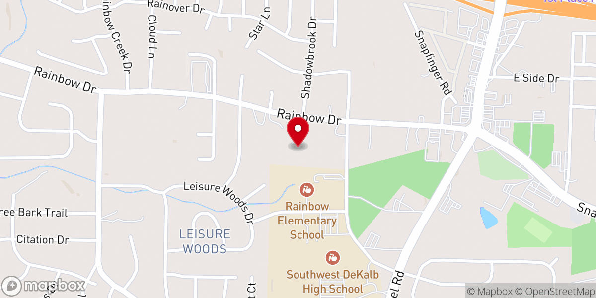 Map showing location of Greater Stanton Grove Missionary Baptist Church