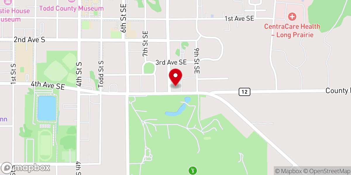 Map showing location of Peace United Church - South