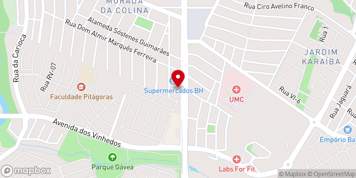 Map showing location of Igreja Cristã Sal da Terra Zona Sul