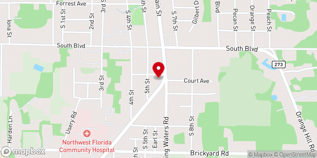 Map showing location of Chipley Church of God