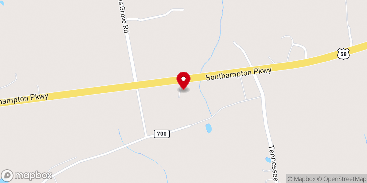 Map showing location of Pleasant Grove Baptist Church