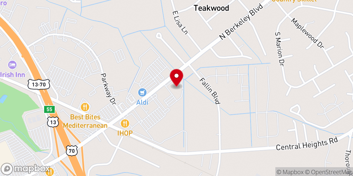Map showing location of Adamsville Baptist Church