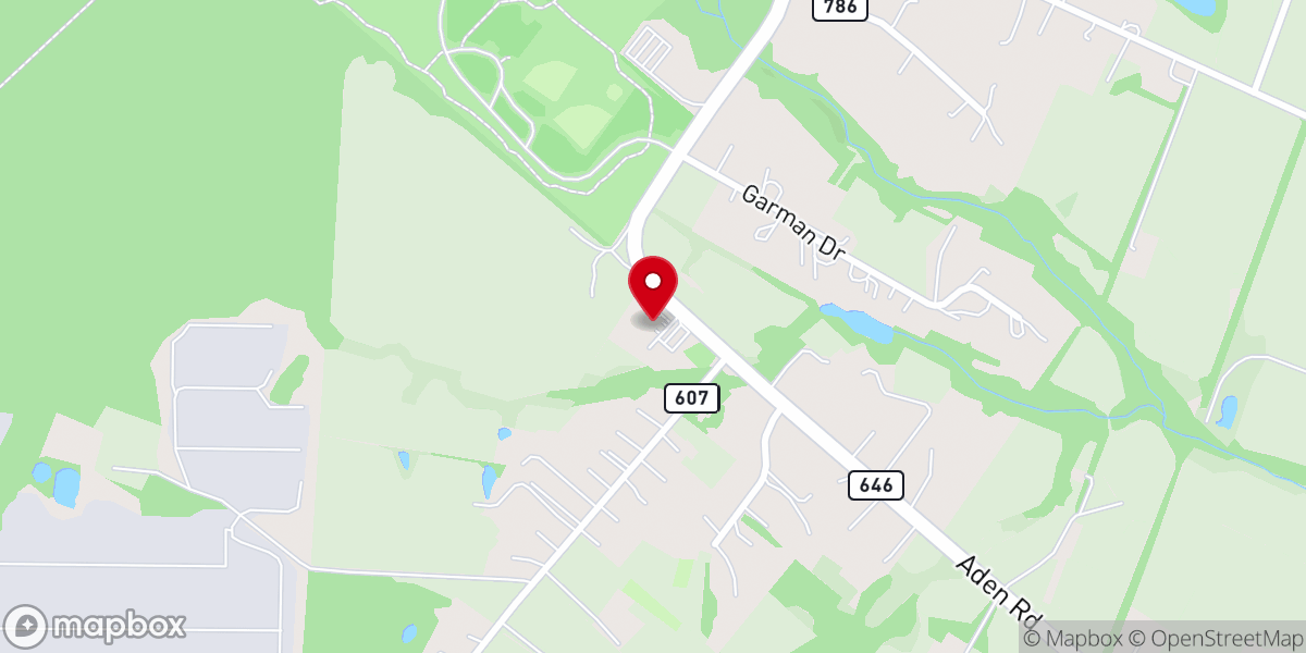 Map showing location of Victory Baptist Church