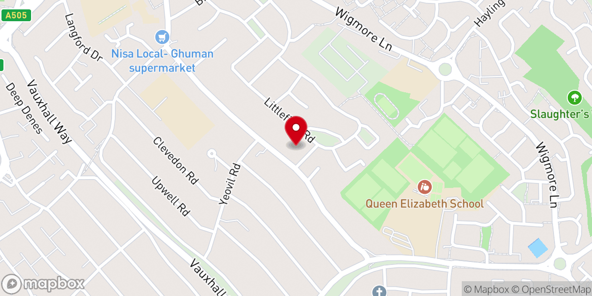 Map showing location of Ramridge Baptist Church