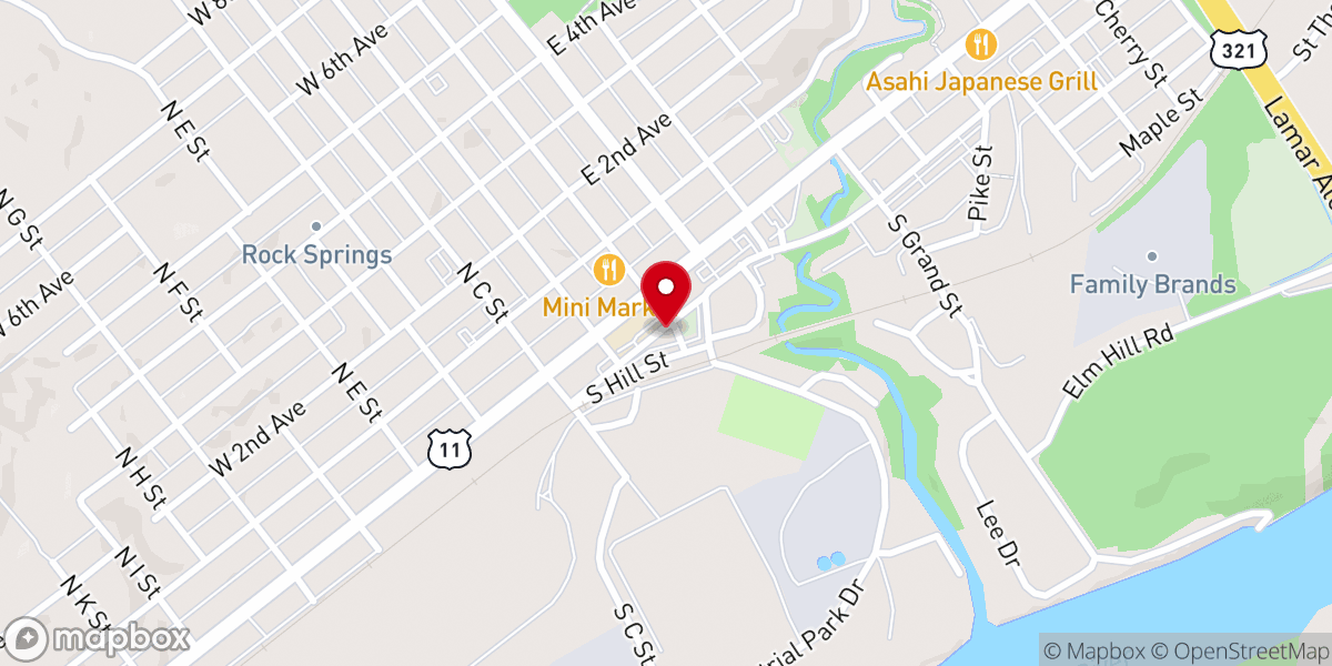 Map showing location of Faith Chapel Ministry