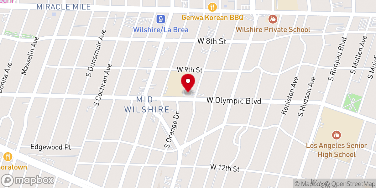 Map showing location of Formosan Presbyterian Church of LA FPCLA