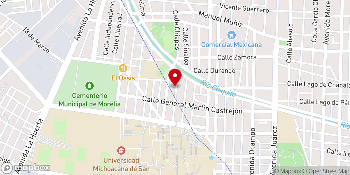 Map showing location of Templo Del Espíritu Santo Consolador