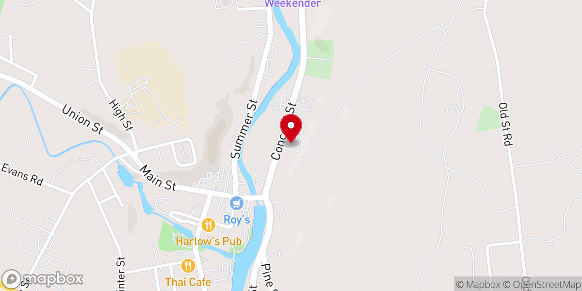 Map showing location of Union Congregational Church