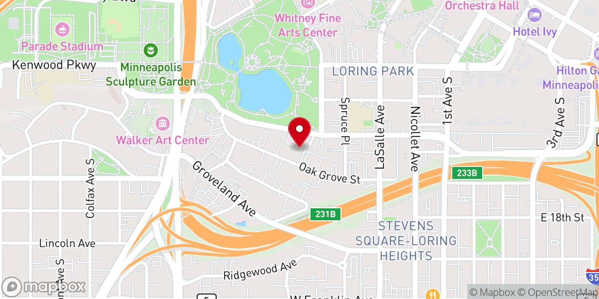 Map showing location of Exchange Church