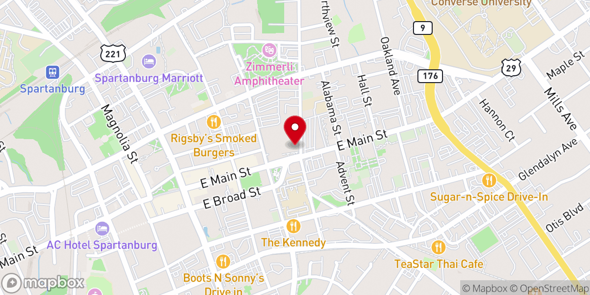 Map showing location of SonShine Club
