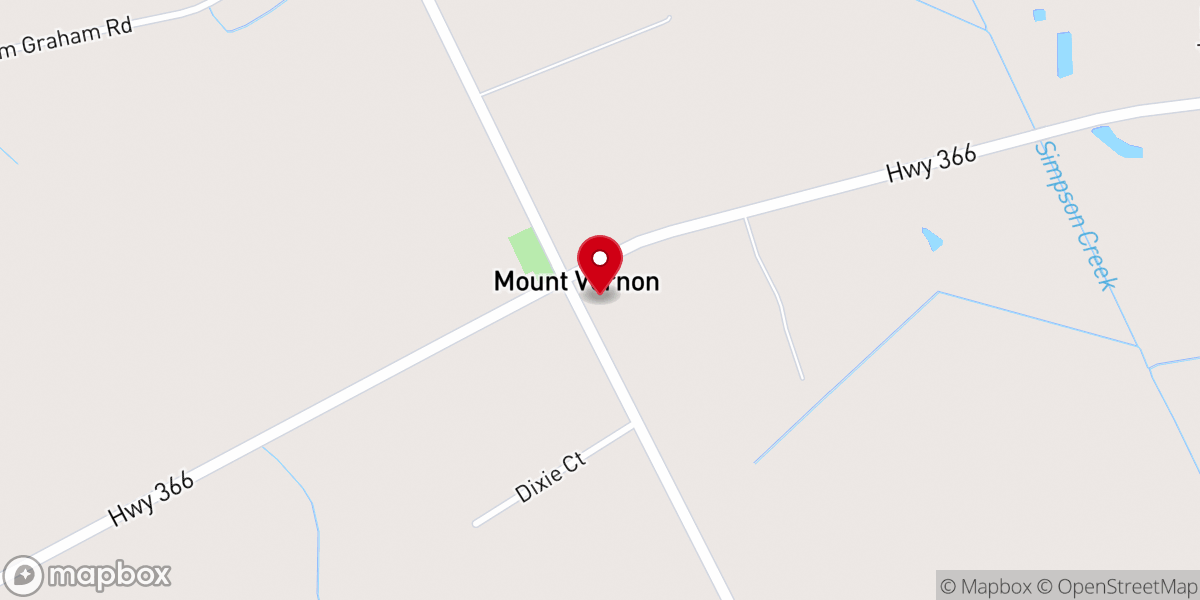 Map showing location of Mount Vernon Baptist Church