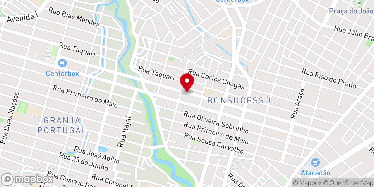 Map showing location of Igreja Pentecostal Templo dos sinais de Deus a Vitória chegou