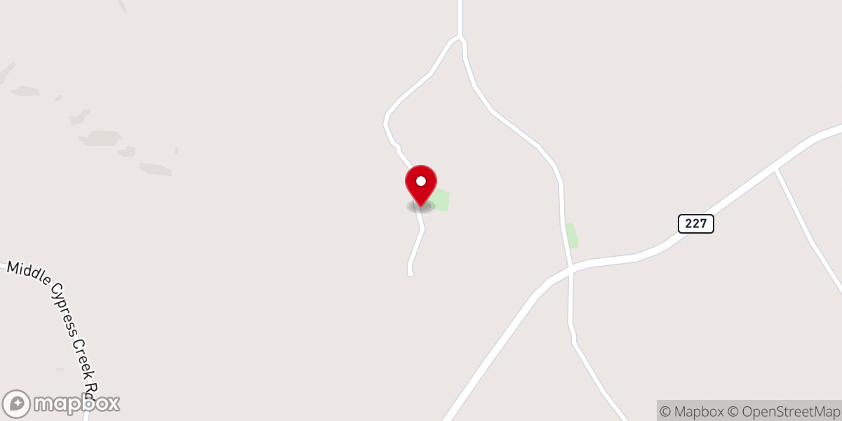 Map showing location of Oak Grove Missionary Baptist Church