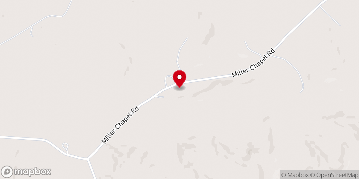 Map showing location of Miller’s Chapel Freewill Baptist Church