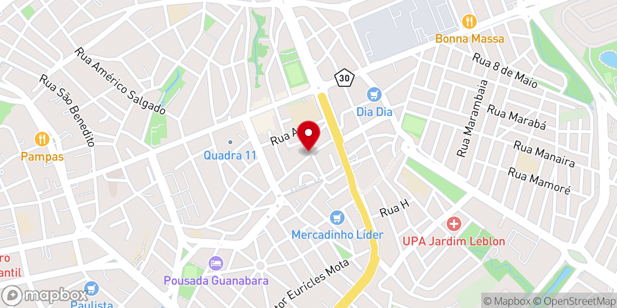 Map showing location of Assembleia de Deus Campo Samambaia - Cuiabá - MT